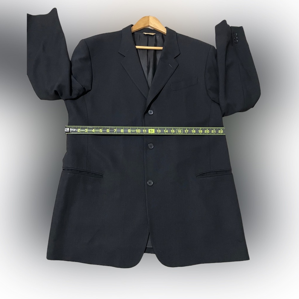 Donna Karan Men’s Wool Black Three Button Blazer Jacket Size:40 - Picture 4 of 11